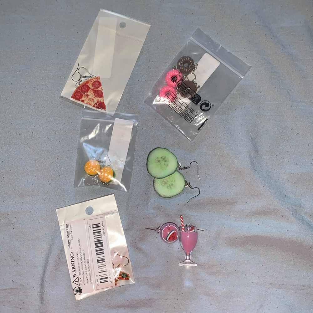 Food and drink earring bundle